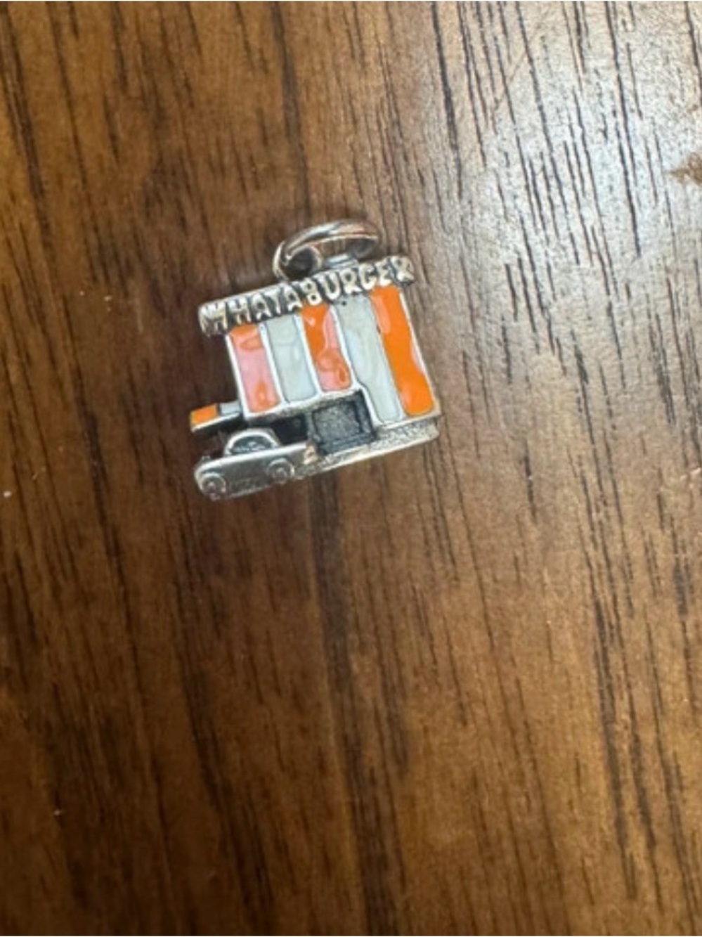 James Avery original a-frame Whataburger charm enamel silver